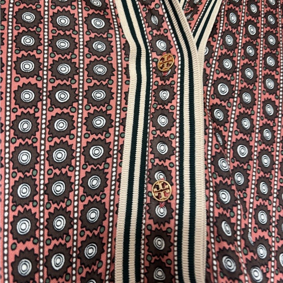 TORY BURCH Silk Blend Pleated Skirt Sun Prints All Over Dress Size Small - Picture 7 of 9